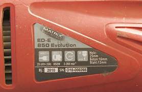 Ударная дрель Matrix ED-С 850 Evolution 850W