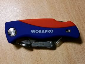 Складной строительный нож workpro