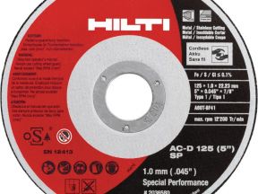  диски отрезные hilti 125x1.0 / 230x1.8 и др